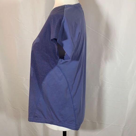 Puma Blue Striped Logo T-Shirt - Picture 3 of 6